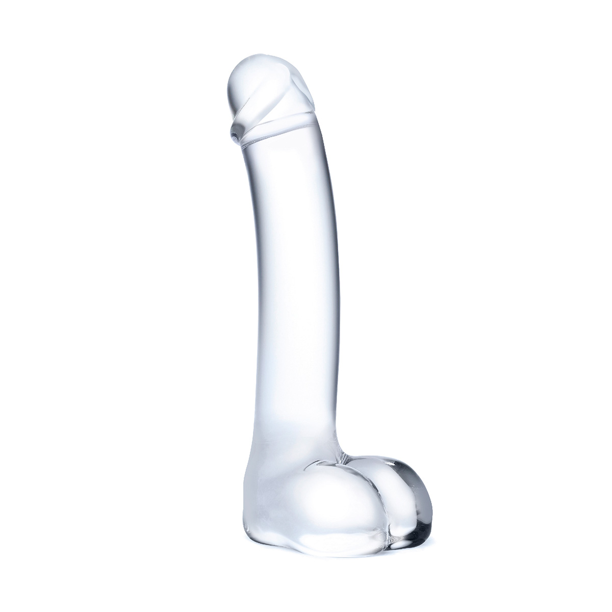 Glas Реалистичной формы дилдо с мошонкой CURVED G-SPOT