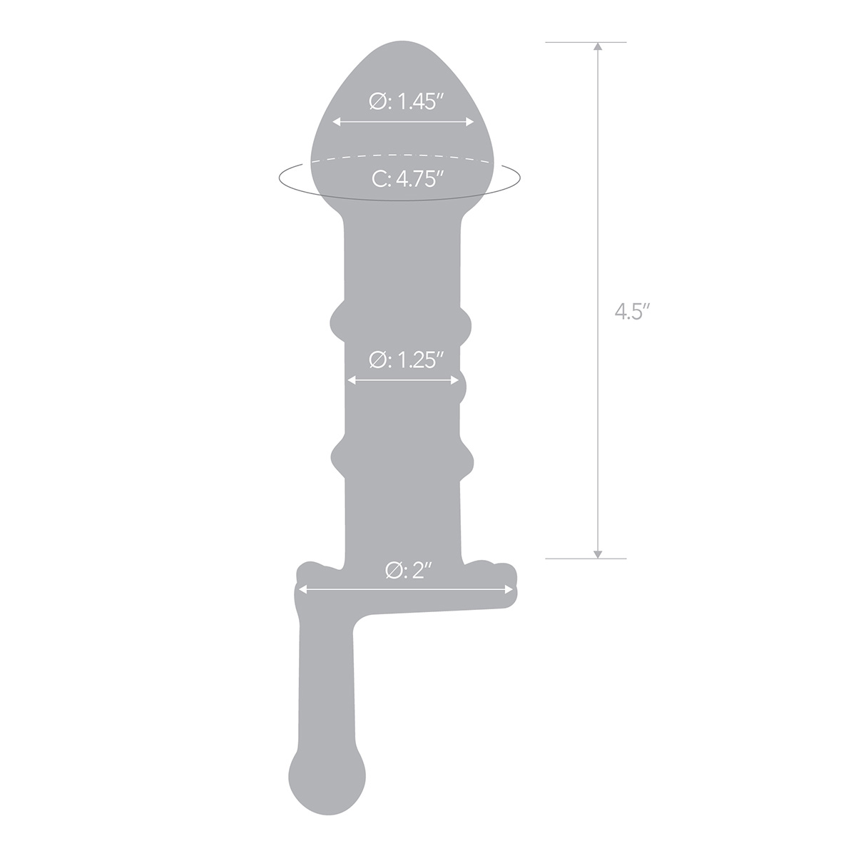 Glas Небольшой фаллос с ручкой CANDY LAND JUICER