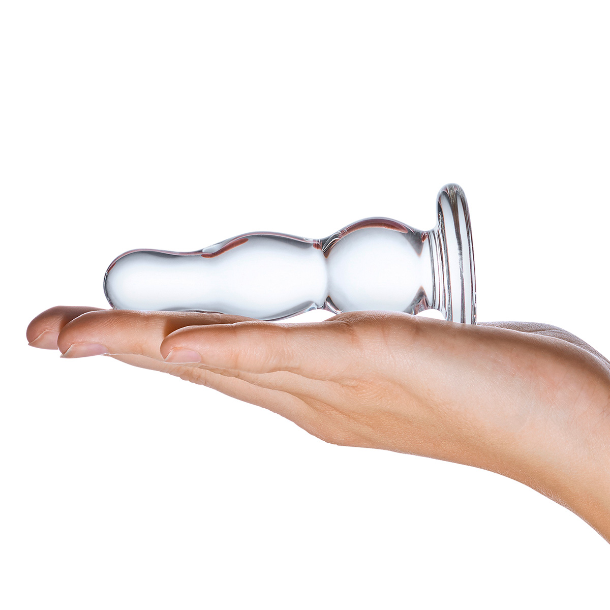 Glas Стеклянная елочка прозрачного цвета Glass Butt Plug 4 in