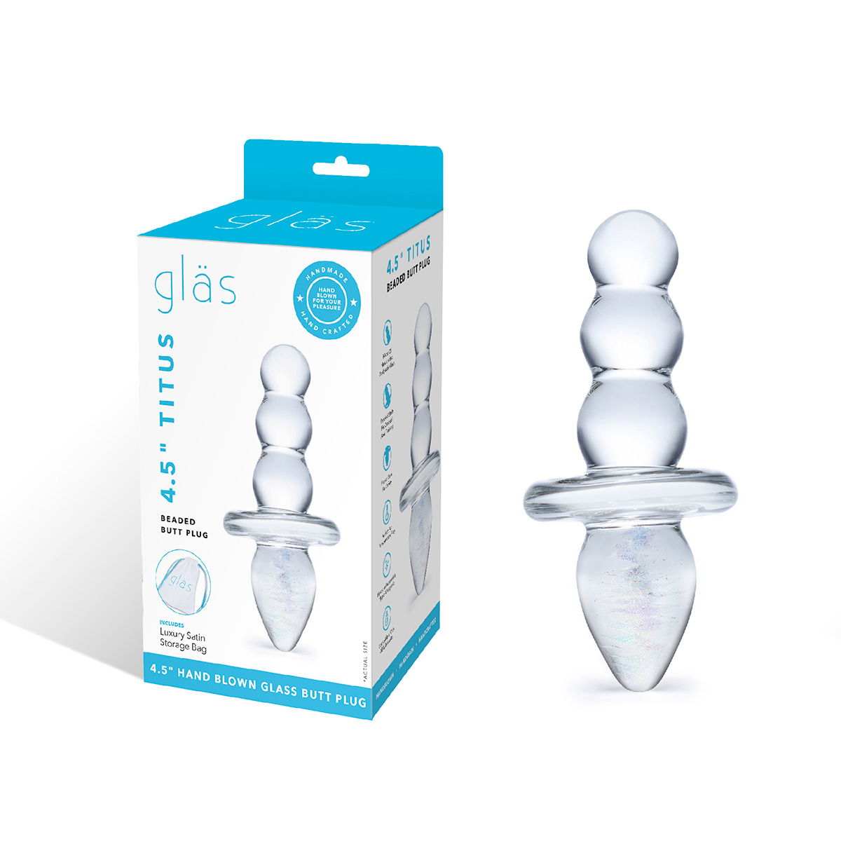 Glas Двойная пробочка-елочка с блестящей спиралькой TITUS BEADED