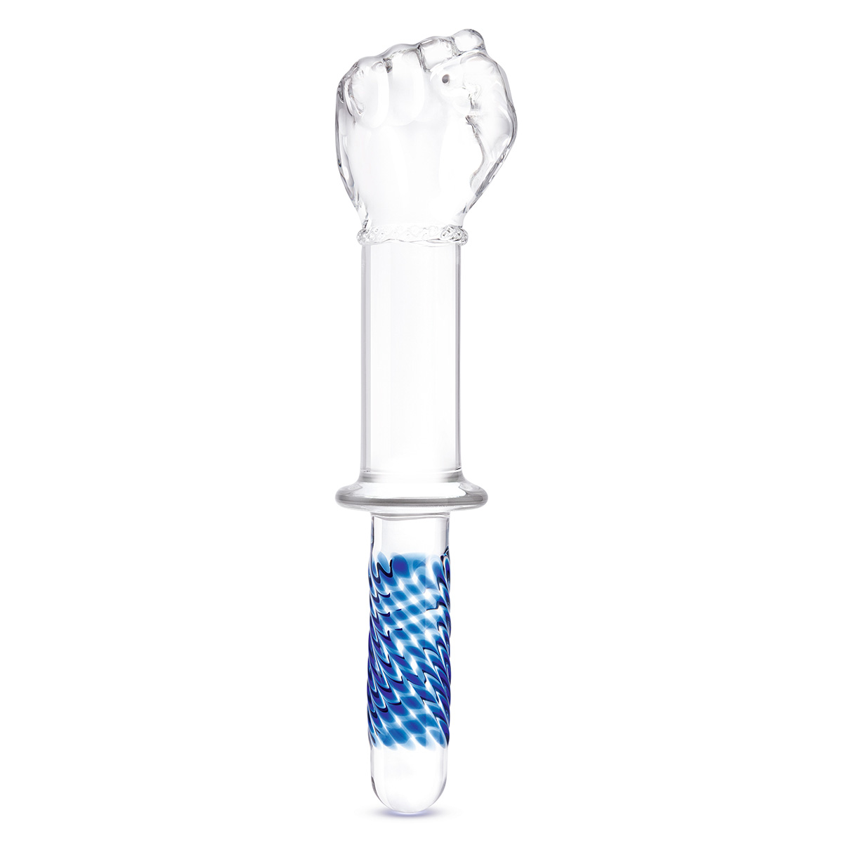 Glas Фаллоимитатор-кулак из стекла 11 in с рукоятью Glass Fist Double Ended With Handle Grip