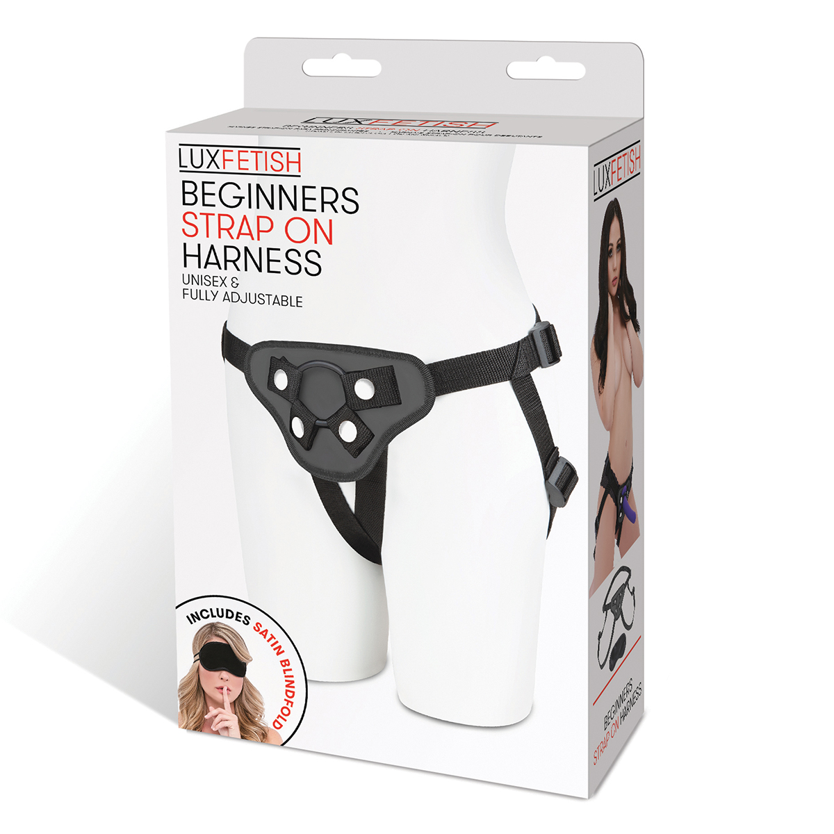 Lux Fetish Черные трусы-джоки для страпона Beginners Strap-on Harness