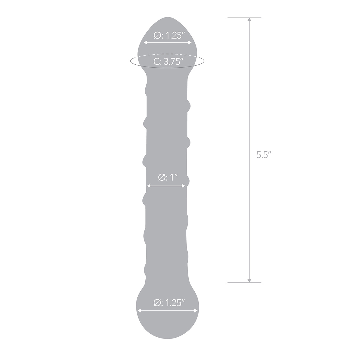 Glas Прозрачный фаллос с голубой спиралью Spiral Dildo