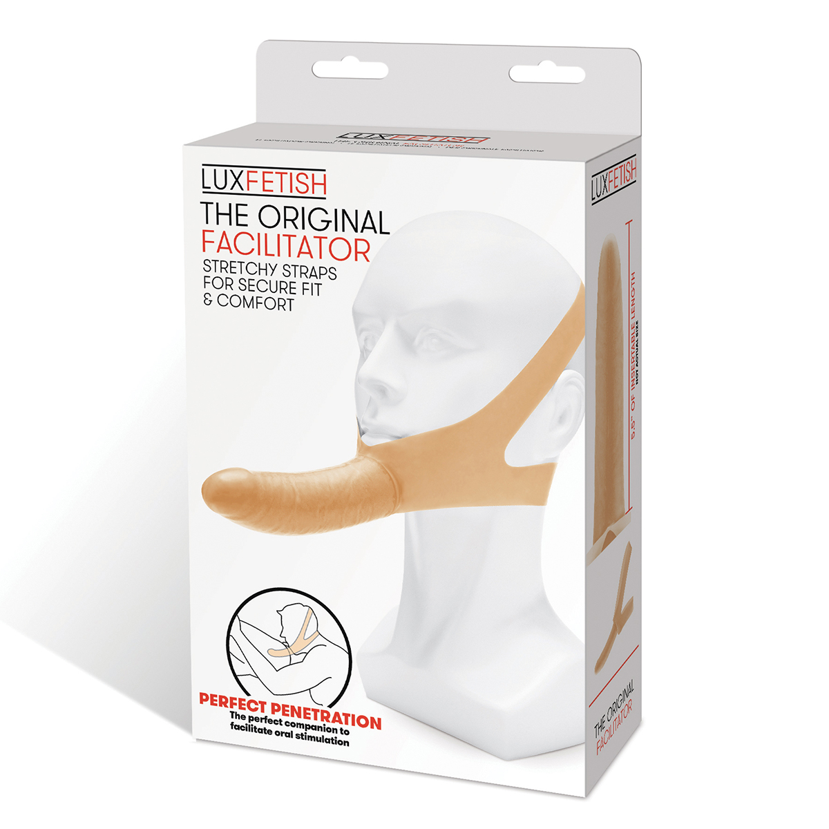 Lux Fetish Фаллоимитатор с креплением на лицо телесный THE ORIGINAL FACILITATOR