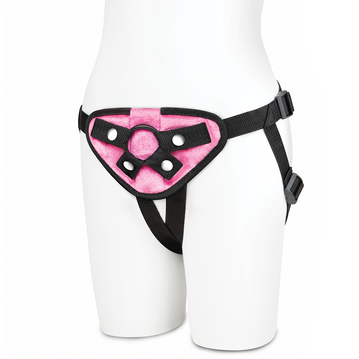 Lux Fetish Розовые плюшевые трусики для страпона Strap on harness