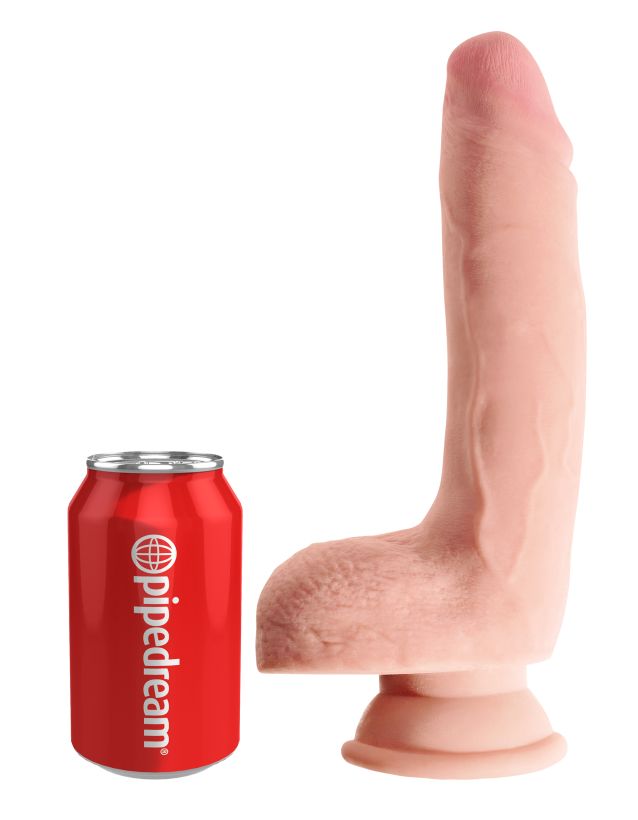 Фаллоимитатор на присоске King Cock Plus 9 Triple Density Cock with Balls - Flesh