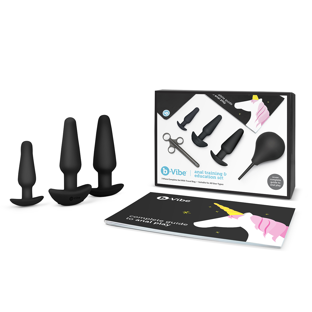 b-Vibe Набор для анального секса - подготовка и обучение B-Vibe Anal Education Set Black