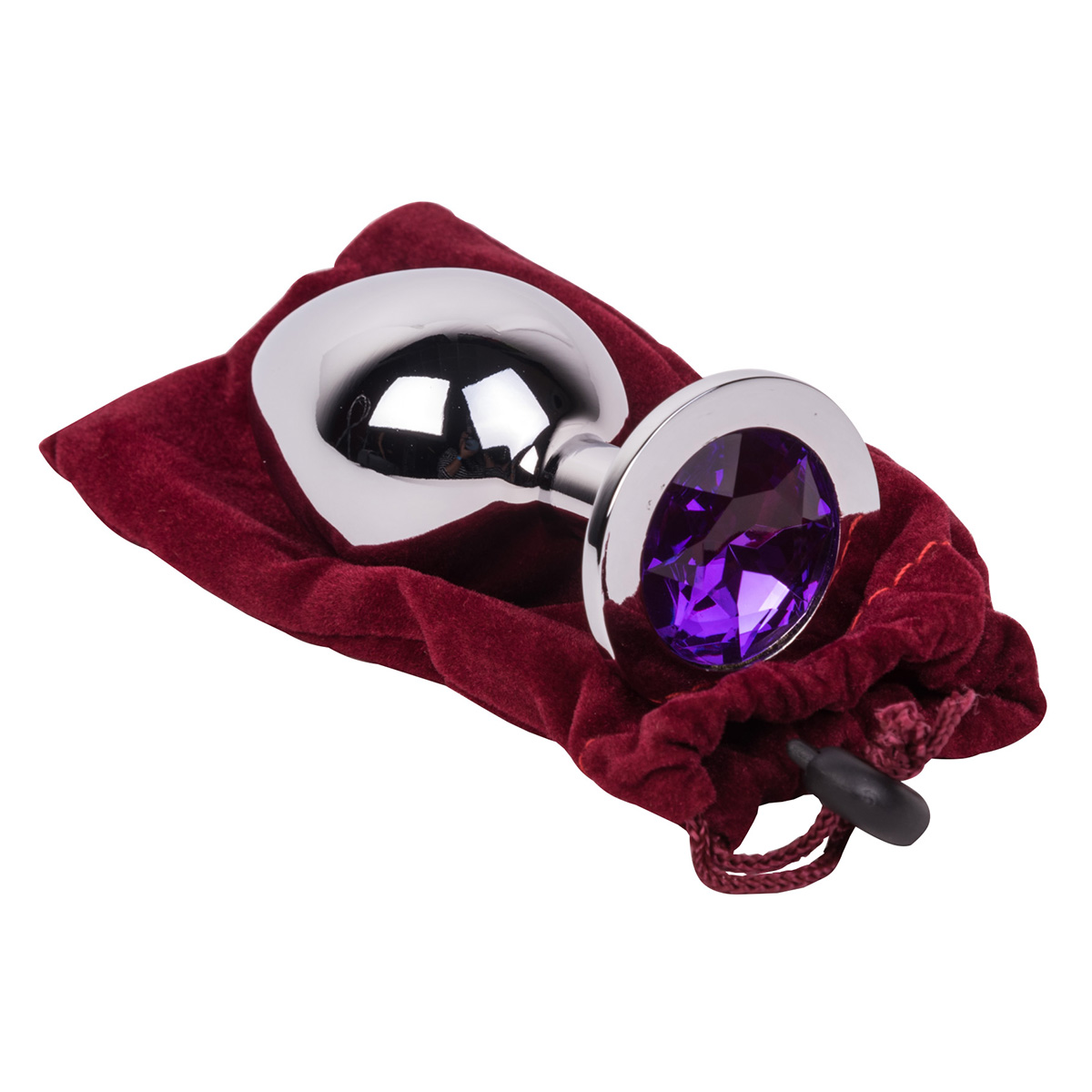 Erotic Fantasy Большой плаг из стали с кристаллом VIOLET DREAM
