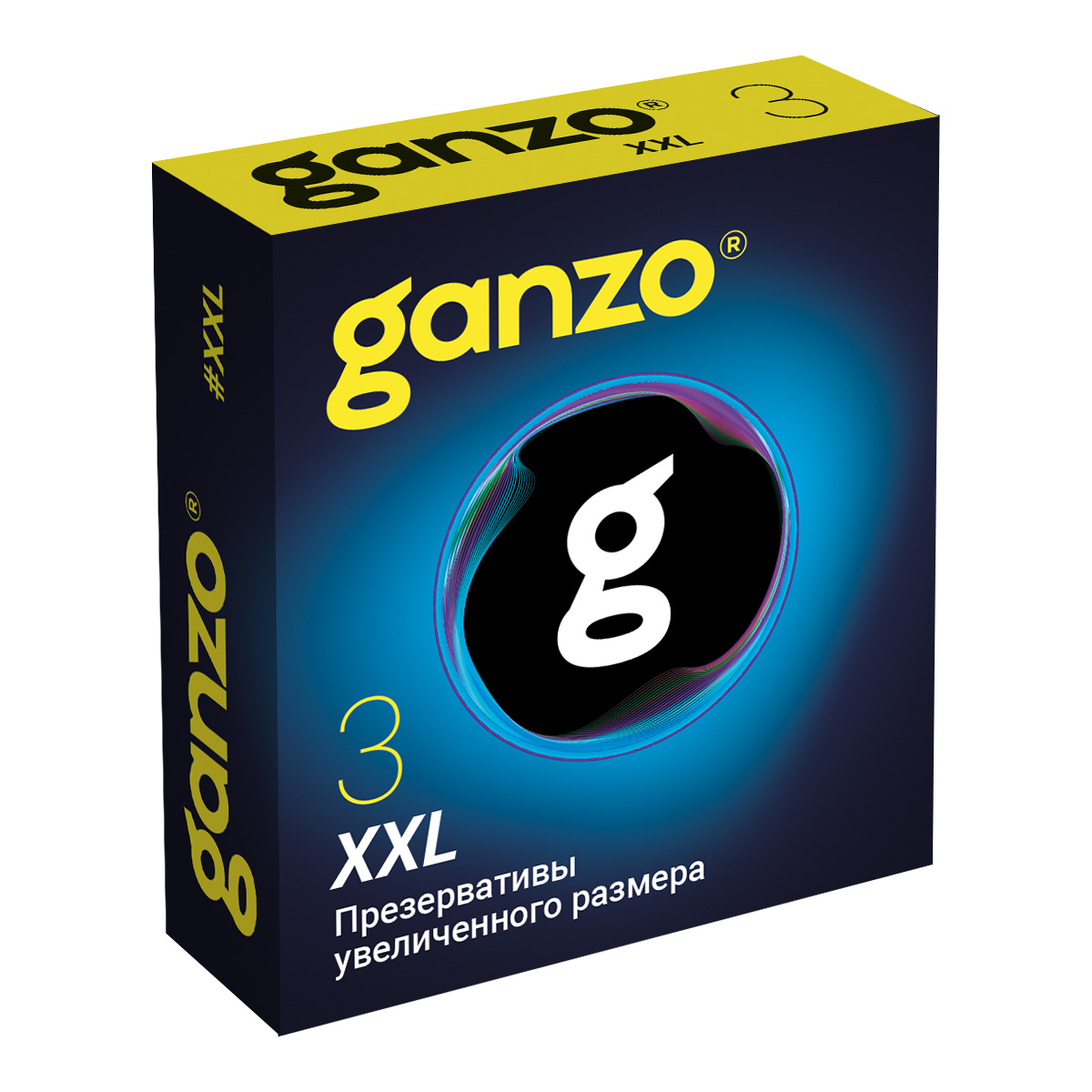 Ganzo Презервативы GANZO XXL Black Edition №3 увеличенного размера -1 уп (3 шт)