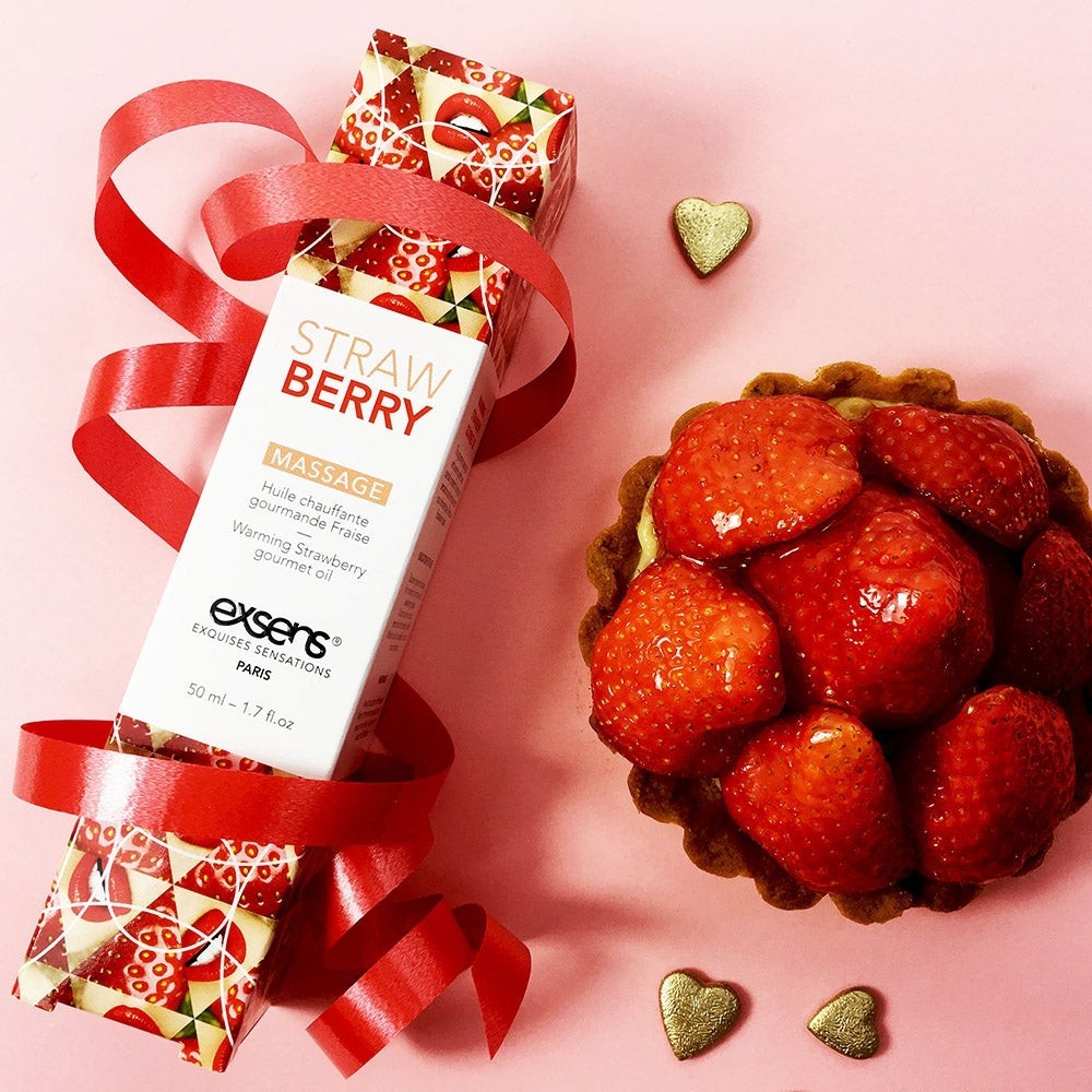 Разогревающее массажное масло Gourmet STRAWBERRY