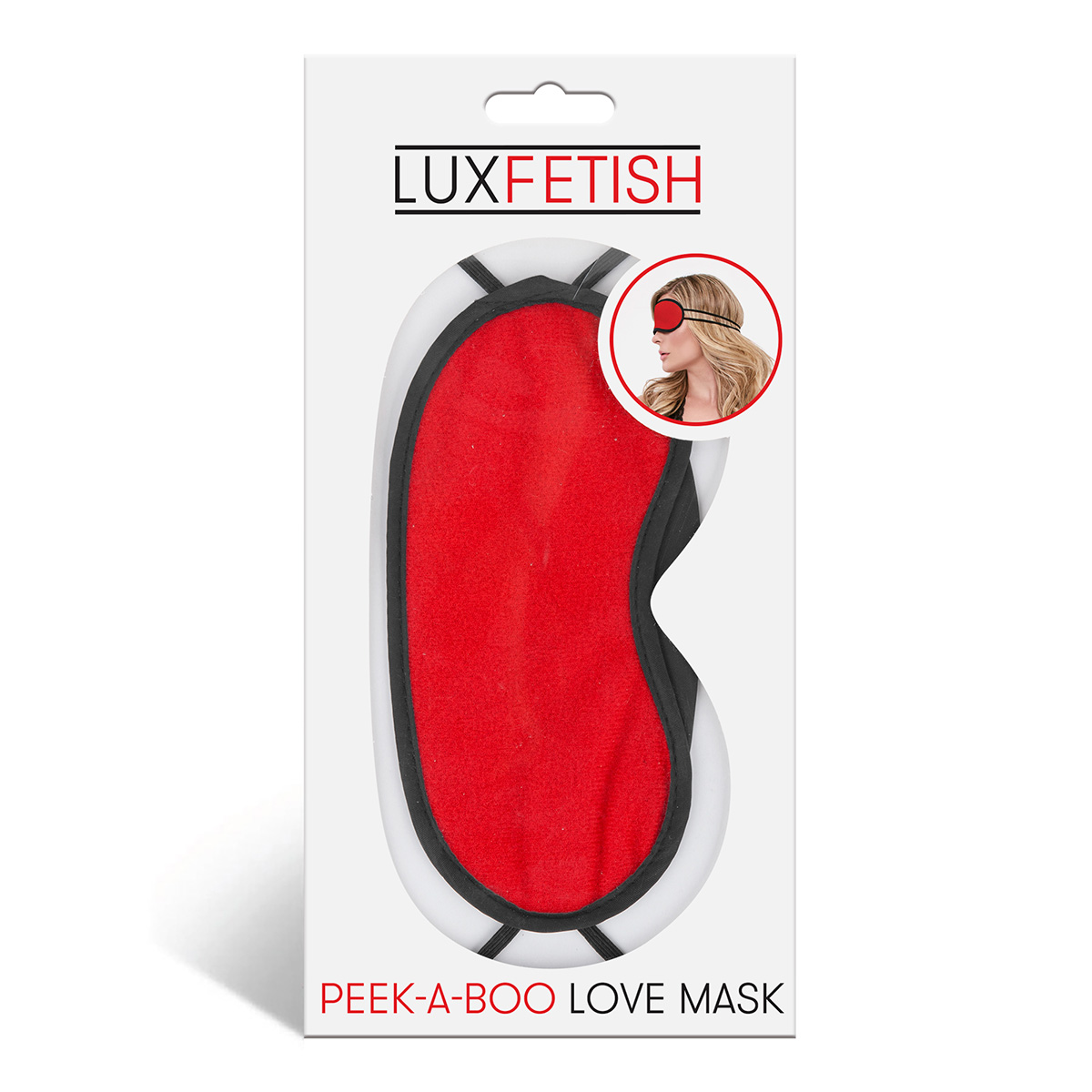 Lux Fetish Маска красная на глаза PEEK-A-BOO LOVE MASK