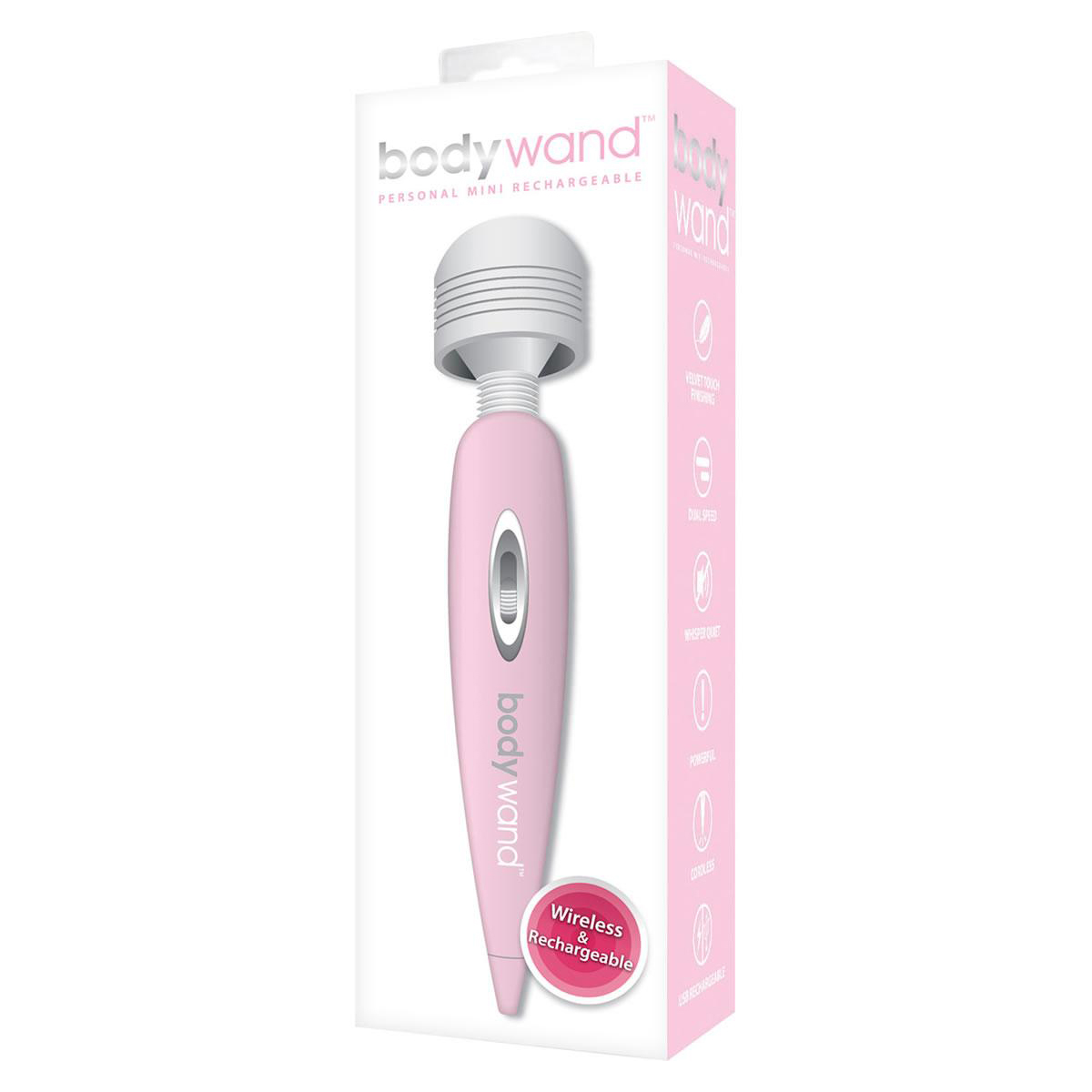 BodyWand Двухскоростной розовый ванд-массажер
