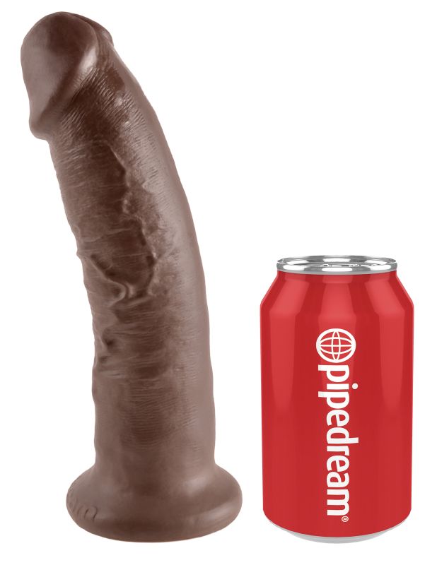 Фаллоимитатор на присоске коричневый King Cock 9