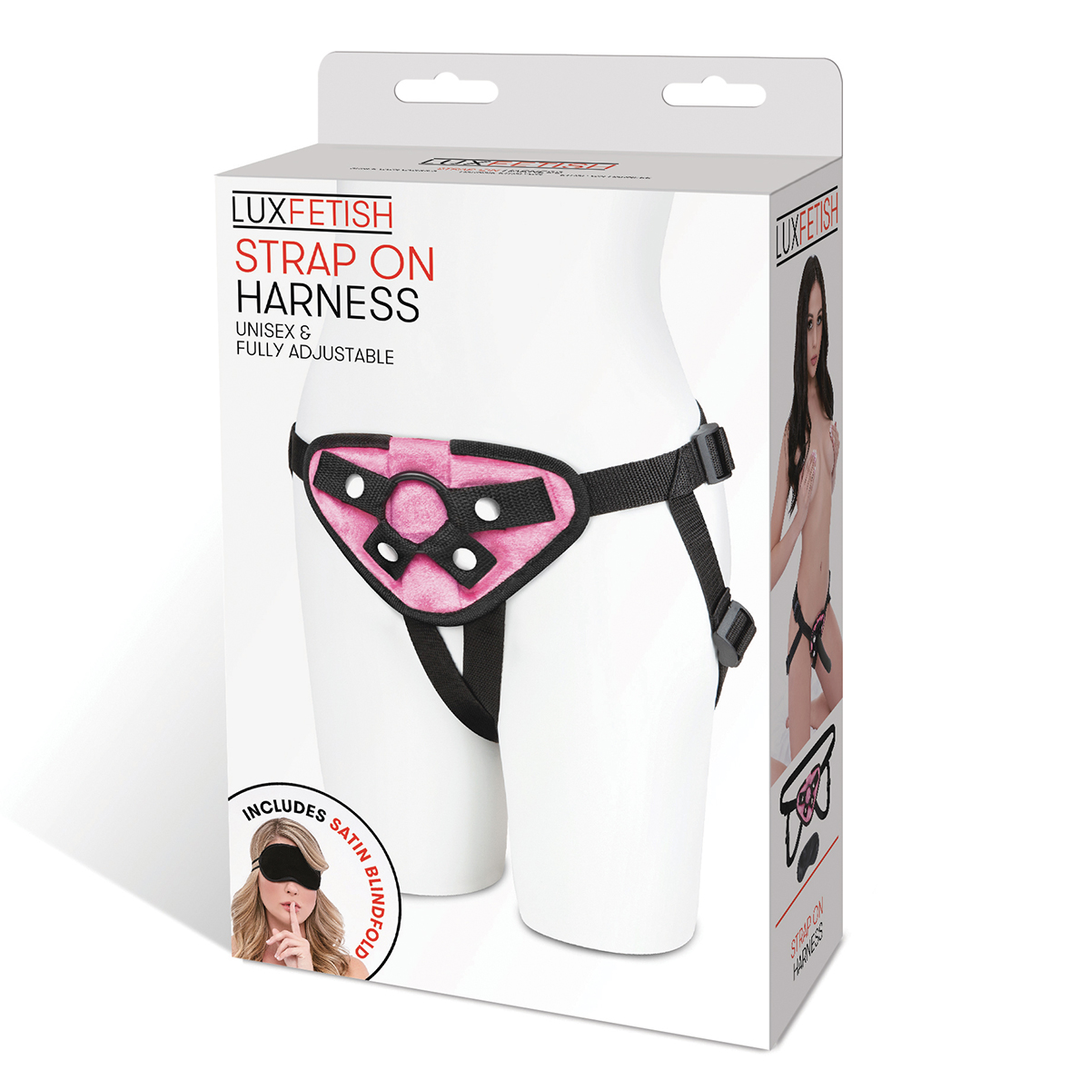 Lux Fetish Розовые плюшевые трусики для страпона Strap on harness
