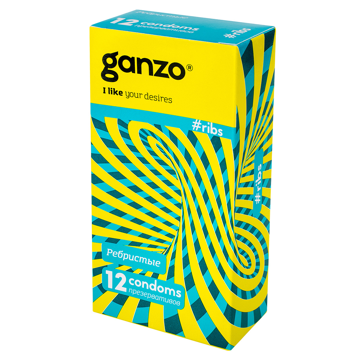 Ganzo Презервативы GANZO Ribs №12 ребристые -1 уп (12 шт)