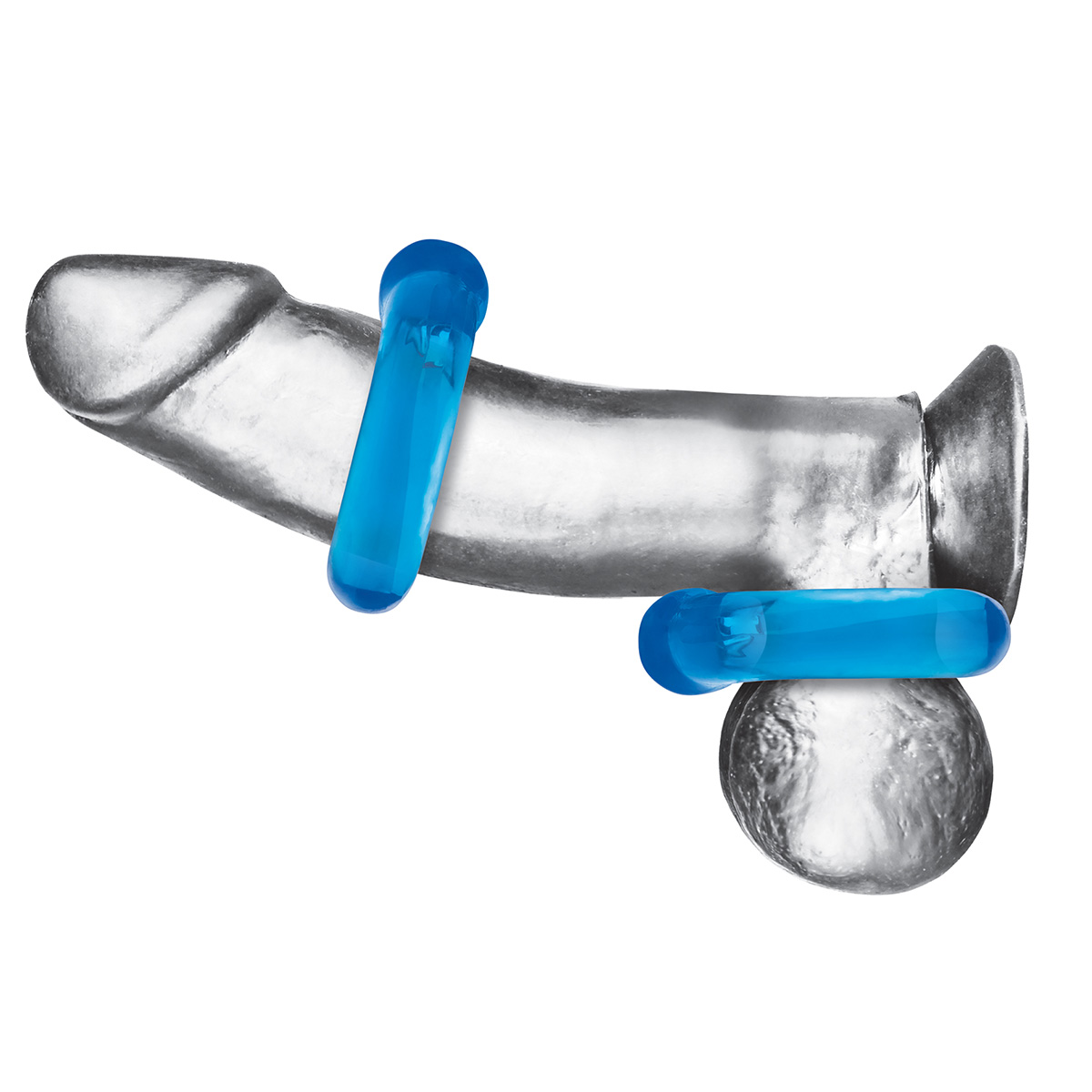 BlueLine Пара колец для пениса и мошонки 2-Pack Ultra-Stretch Stamina Endurance Ring
