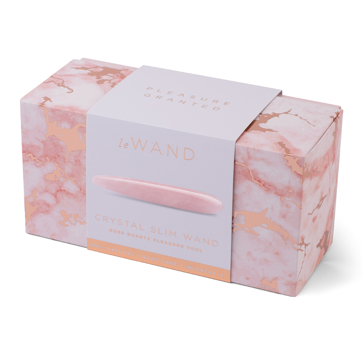 le WAND Массажер тонкий le WAND Crystal Slim Wand розовый кварц
