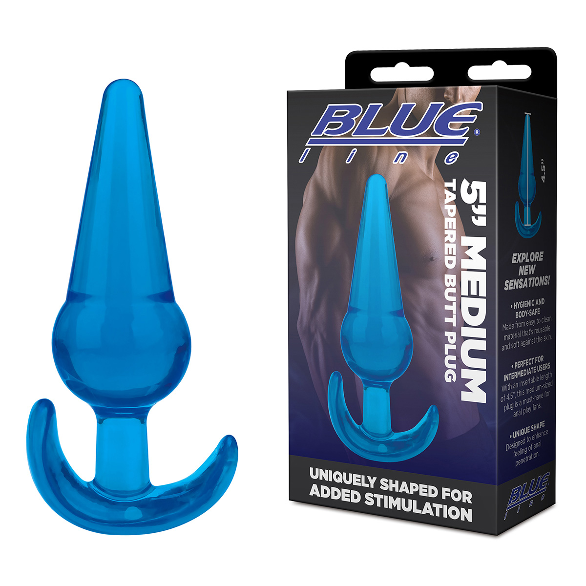 BlueLine Анальная пробка конической формы 5in Medium Tapered Butt Plug
