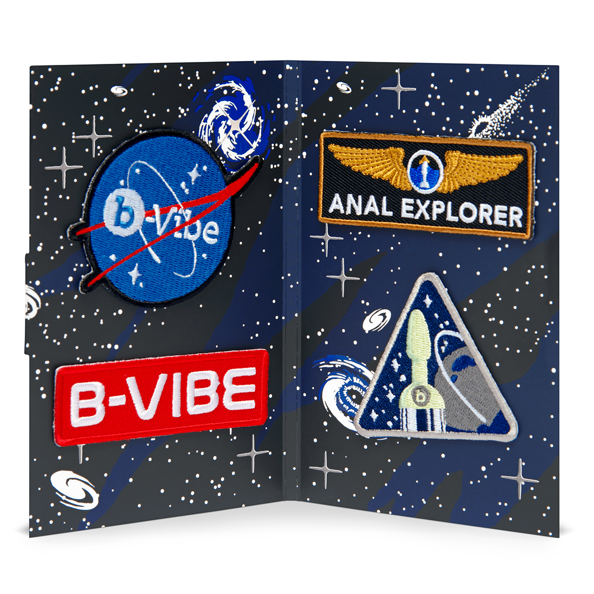 b-Vibe Светящийся в темноте анальный набор ASSTRONAUT GLOW IN THE DARK SET