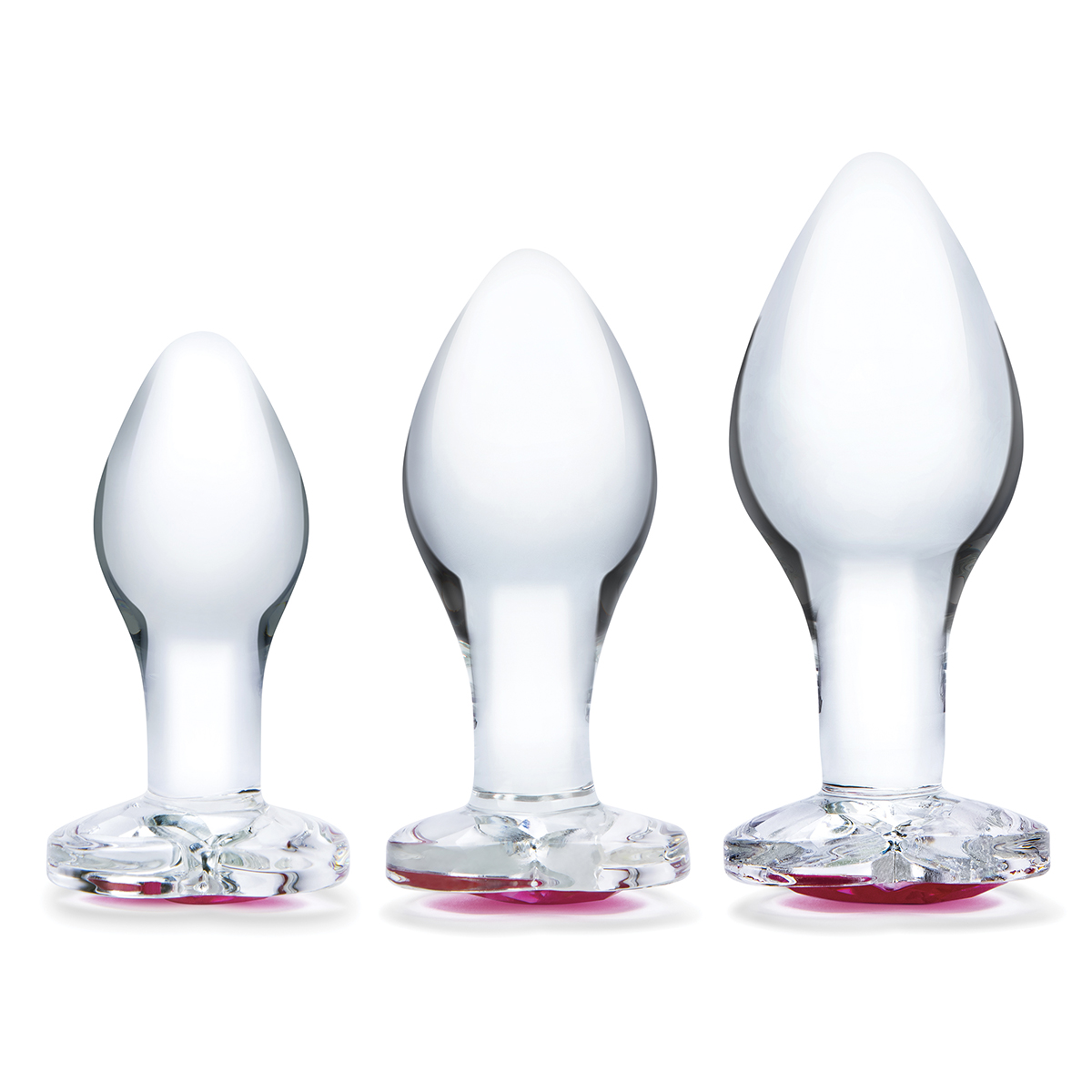 Glas Набор из трех анальных стимуляторов HEART JEWEL
