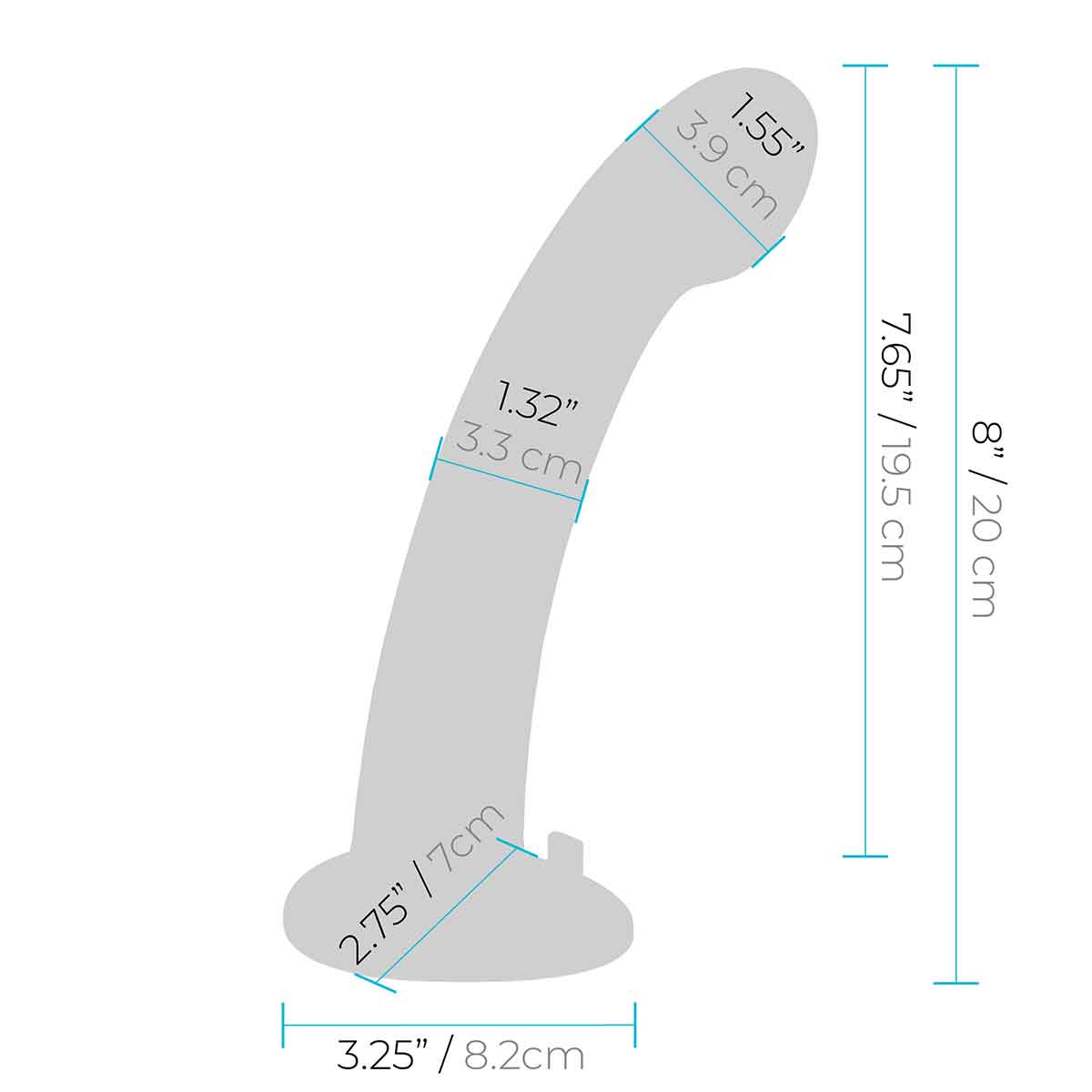 Pegasus Универсальный страпон с дистанционным управлением 8in Remote Control P-Spot G-Spot синий