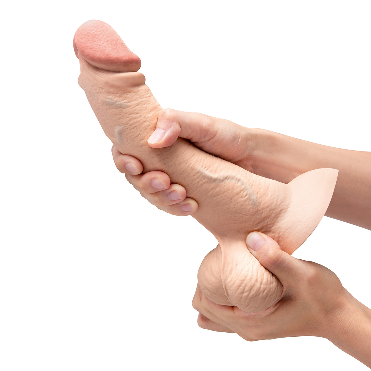 b-Vibe Анальный изогнутый фаллоимитатор SLIPSKIN REALISTIC CURVED 9 in