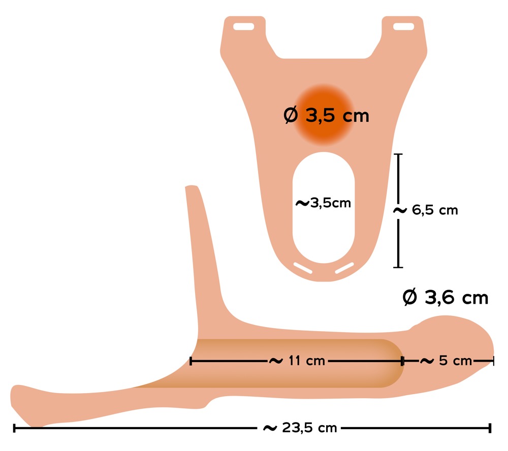 Силиконовый полый страпон на ремнях Silicone Strap-on by You2Toys