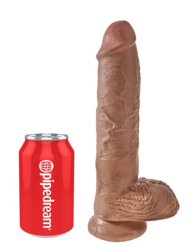 Фаллоимитатор-гигант загорелый King Cock 10 Cock with Balls