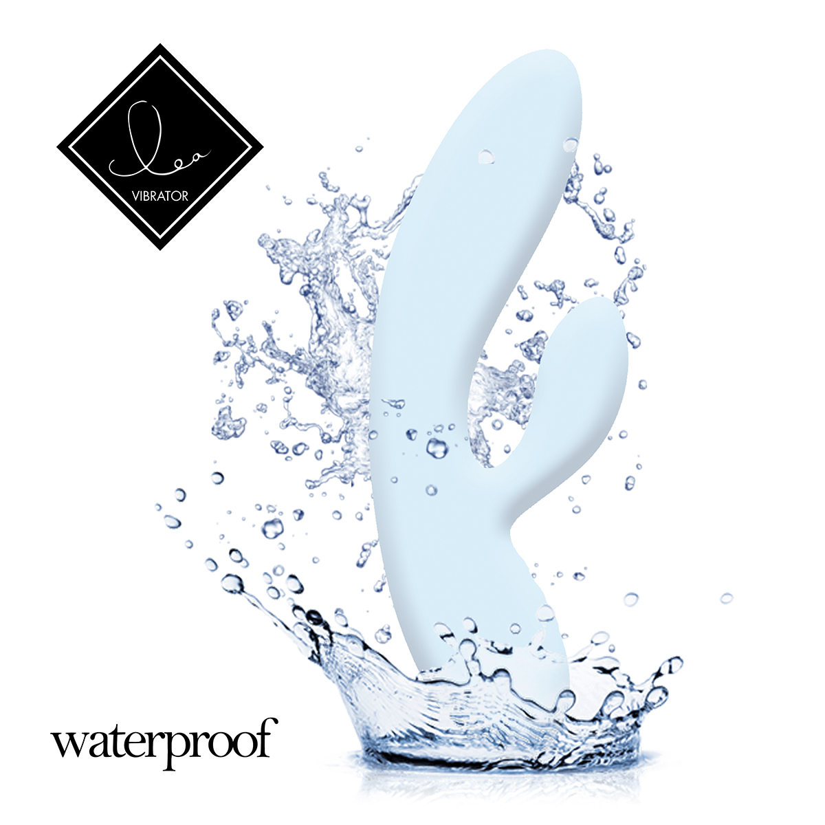 FeelzToys Вибромассажер с двумя независимыми моторами Lea Rabbit Vibrator Blueberry