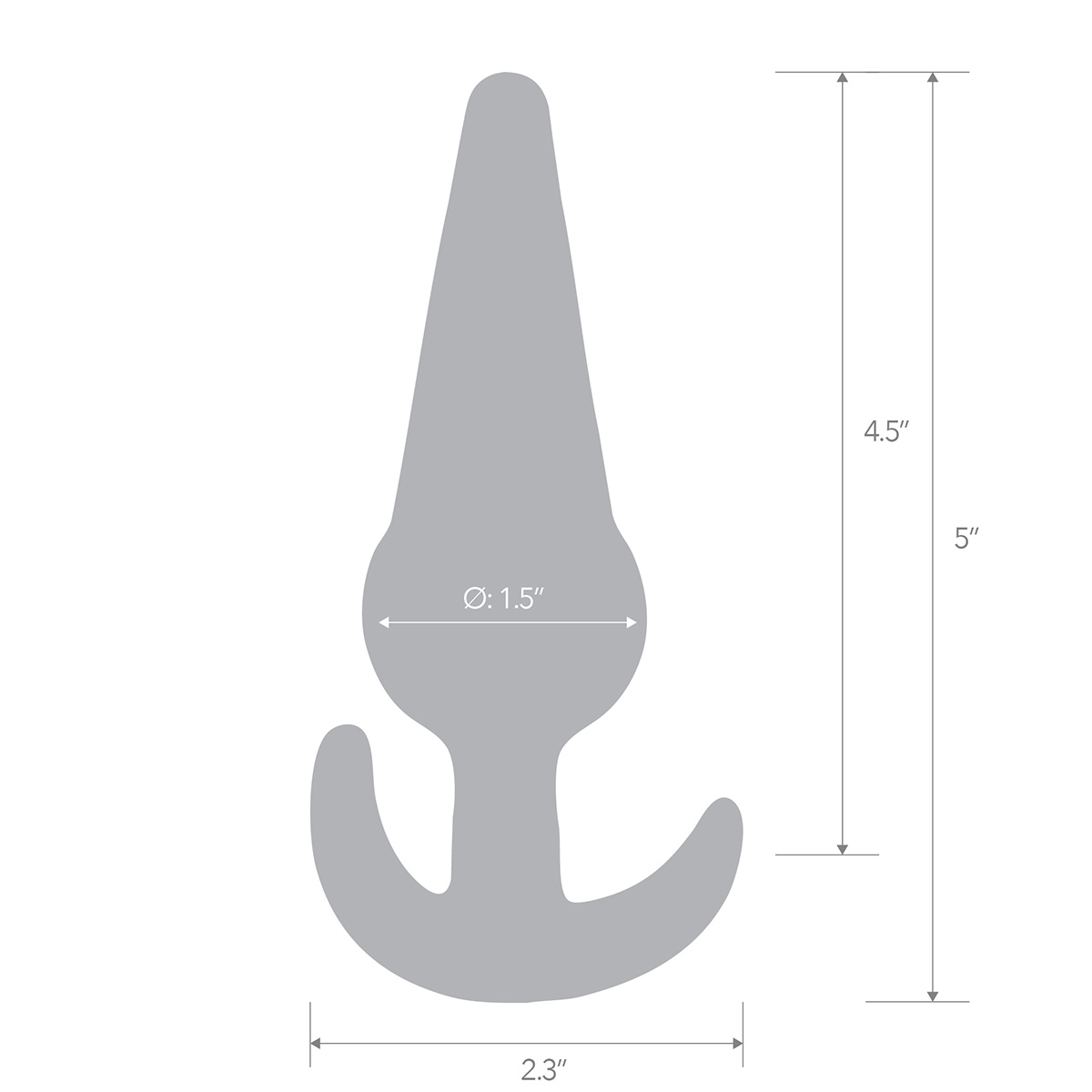 BlueLine Анальная пробка конической формы 5in Medium Tapered Butt Plug