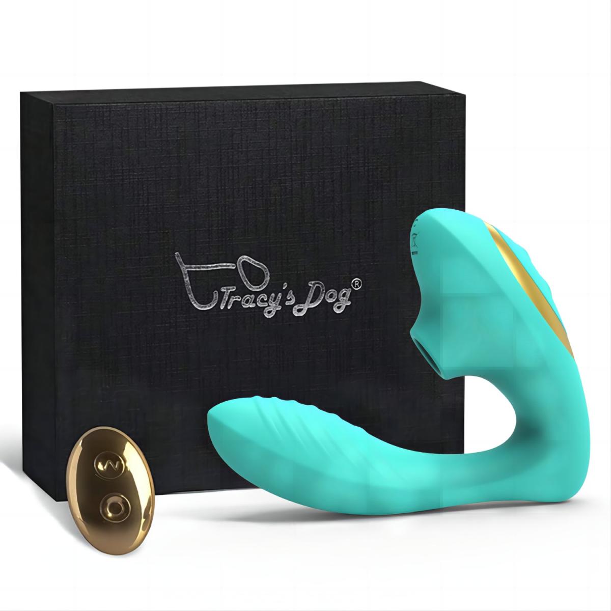 Tracy's Dog Вакуумный стимулятор с дистанционным управлением Clitoral Sucking Vibrator OG Pro 2 бирюзовый