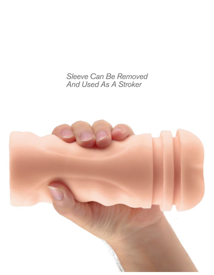 Вибромастурбатор-вагина с мягкой тубе Pipedream Extreme Toyz Mega Grip Vibrating Stroker Pus