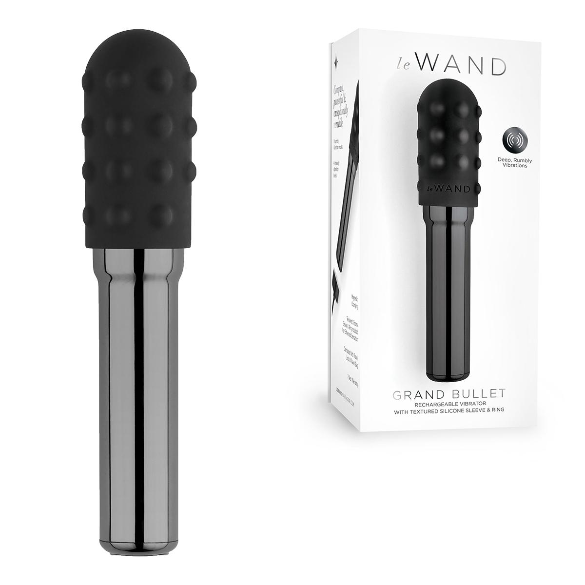 le WAND Люксовый вибратор le WAND Grand Bullet темный графит