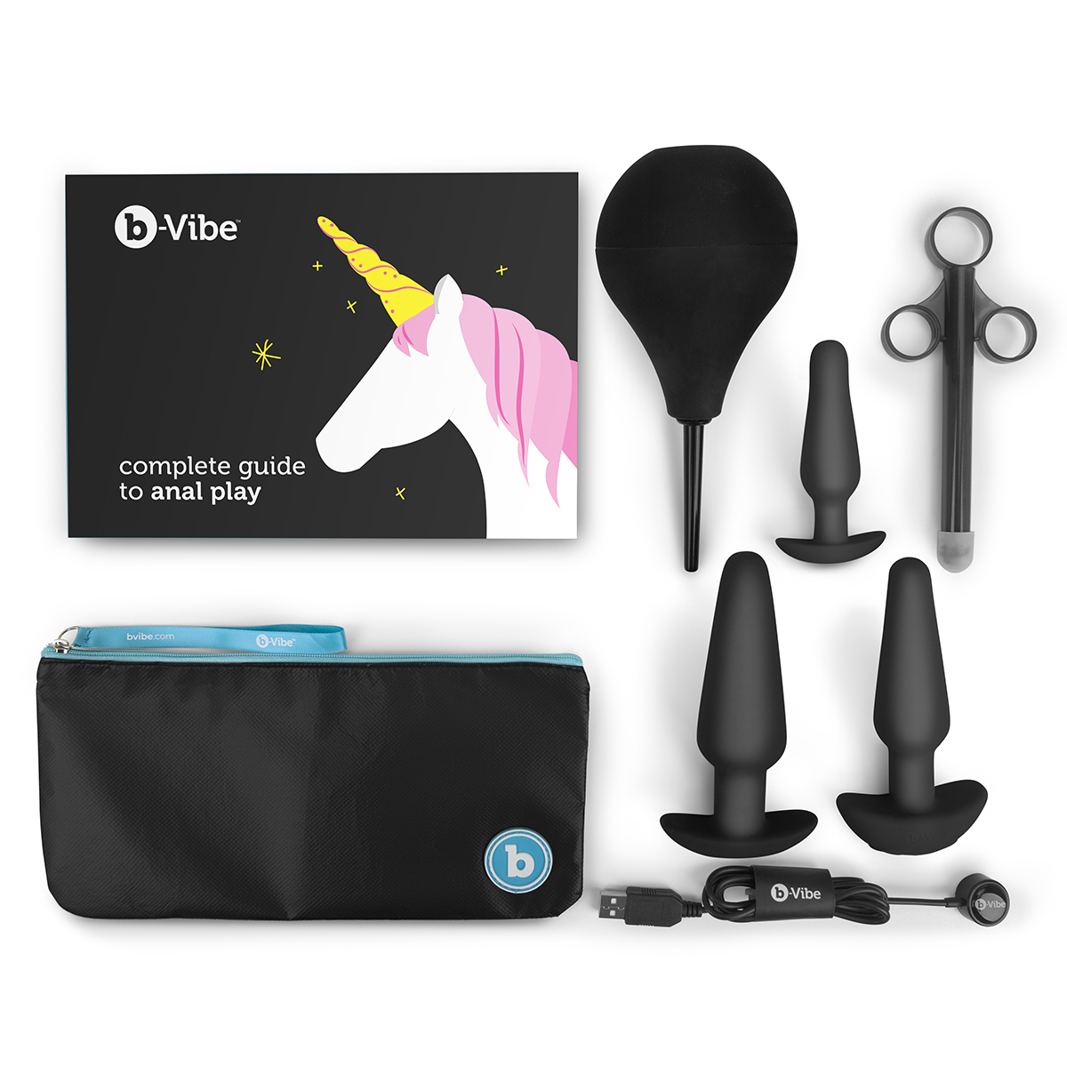 b-Vibe Набор для анального секса - подготовка и обучение B-Vibe Anal Education Set Black