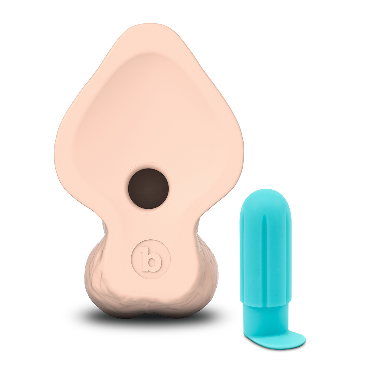 b-Vibe Анальный изогнутый фаллоимитатор SLIPSKIN REALISTIC CURVED 9 in