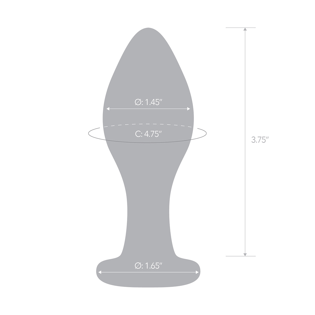 Glas Элегантная анальная пробка Classic Glass Butt Plug