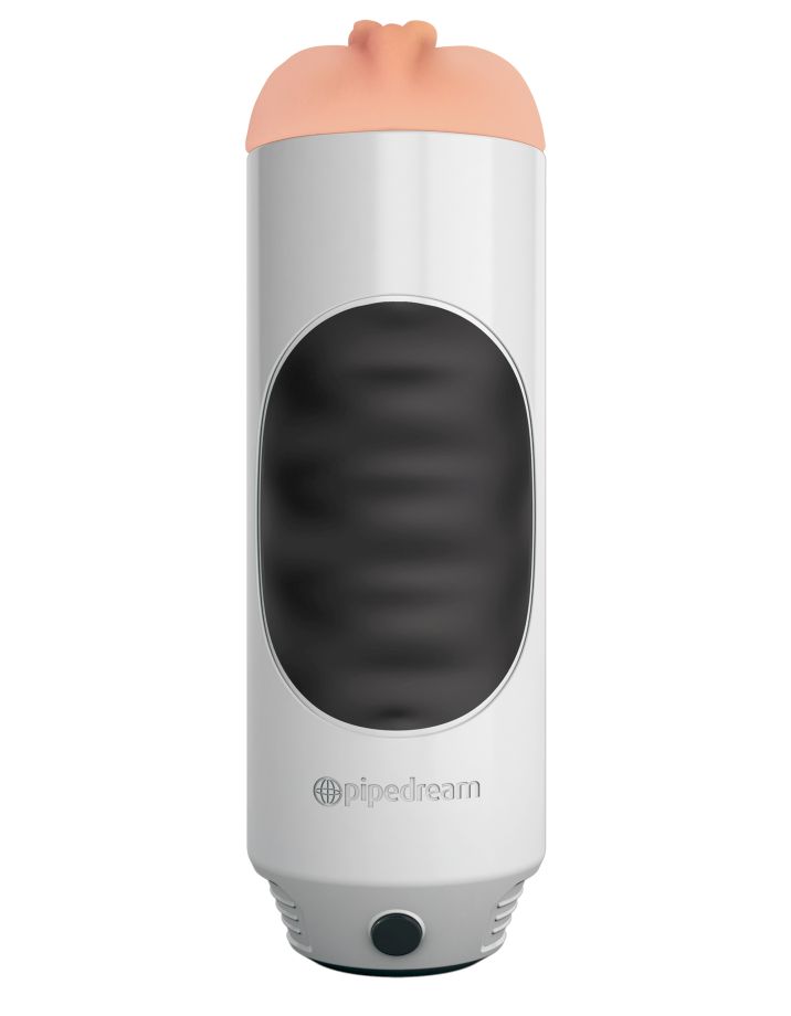 Вибромастурбатор-вагина с мягкой тубе Pipedream Extreme Toyz Mega Grip Vibrating Stroker Pus