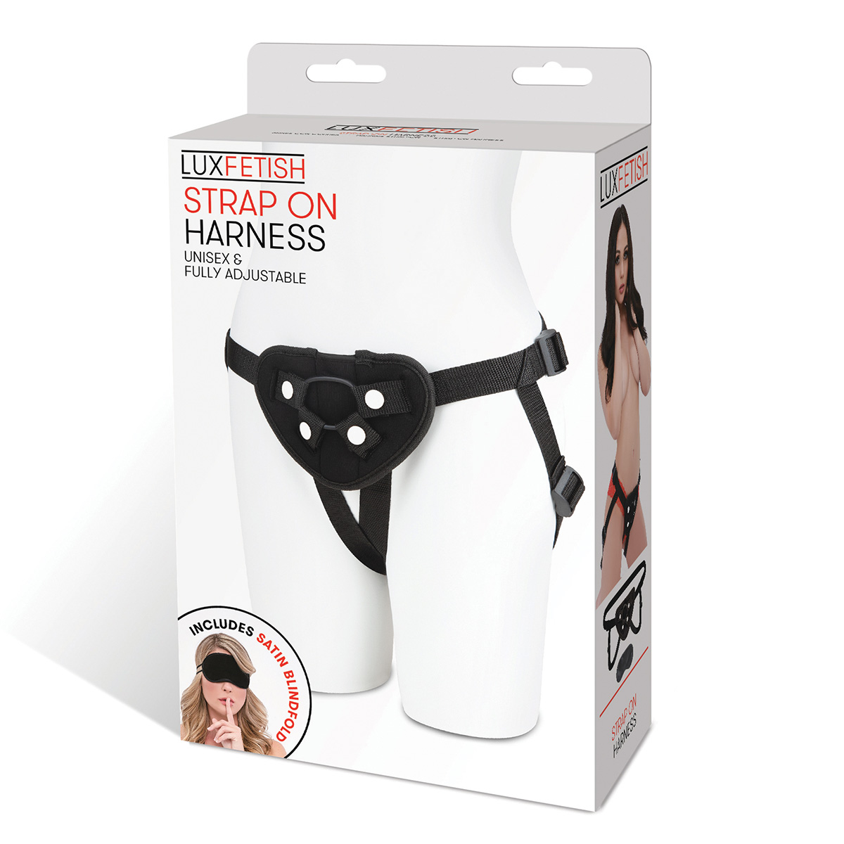 Lux Fetish Черные неопреновые трусики для страпона Strap on harness