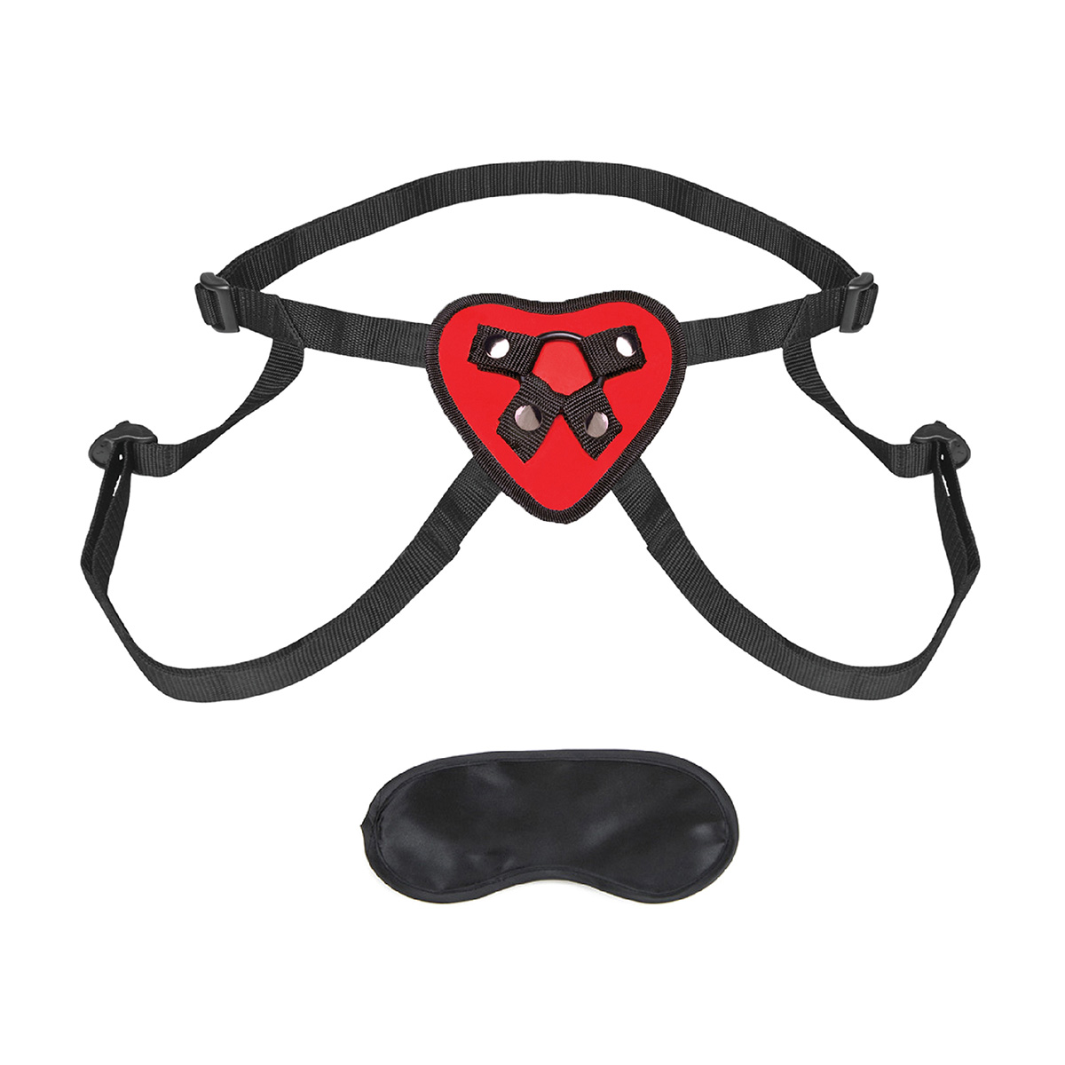 Lux Fetish Красные трусы-джоки для страпона Red Heart Strap-on Harness