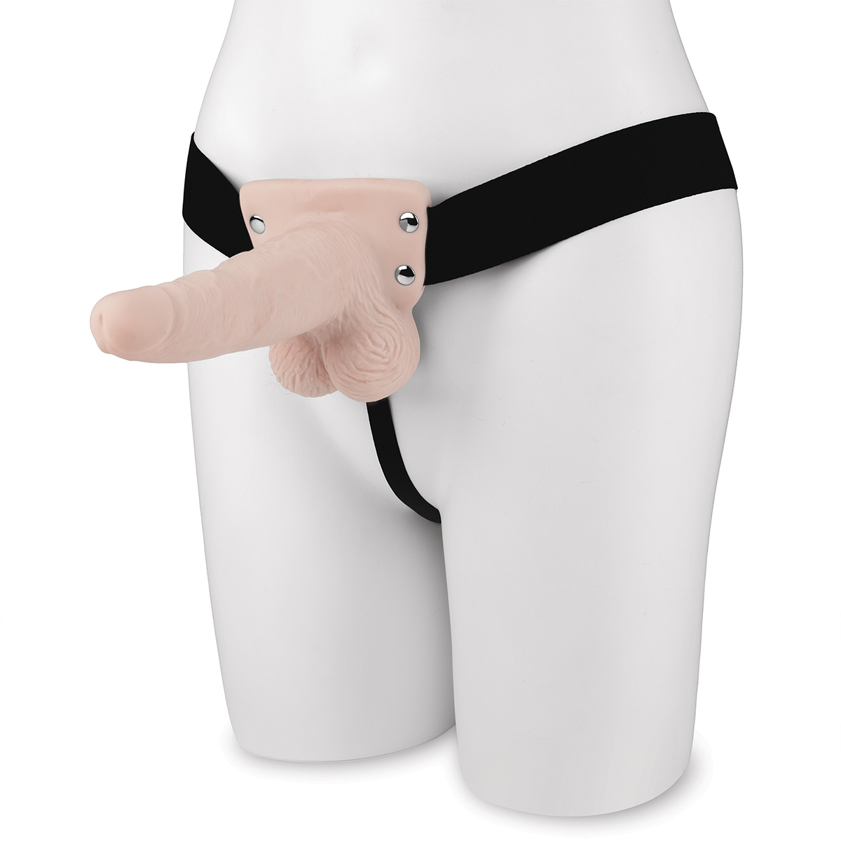 Lux Fetish Шестидюймовый телесный страпон с USB-зарядкой