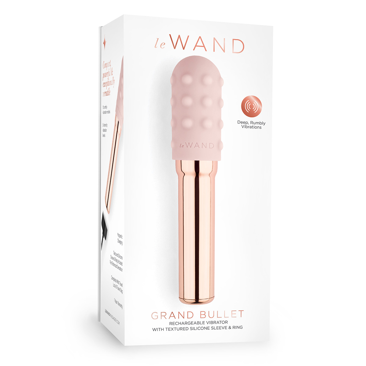 le WAND Люксовый вибратор le WAND Grand Bullet розовое золото