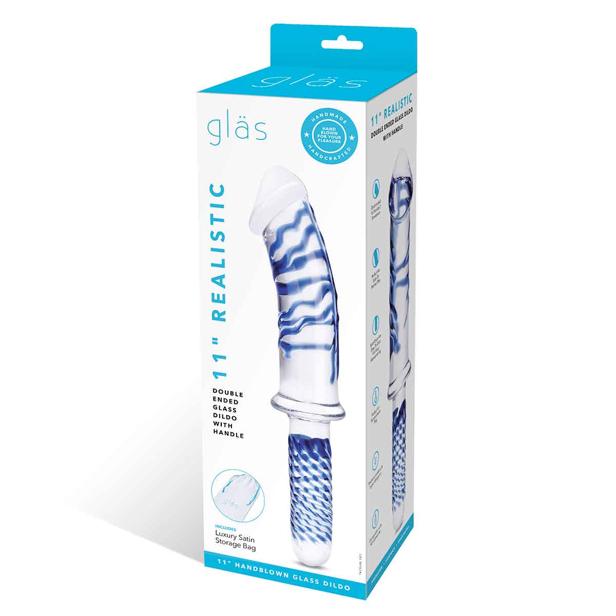 Glas Большой двусторонний стимулятор 11" REALISTIC DOUBLE ENDED