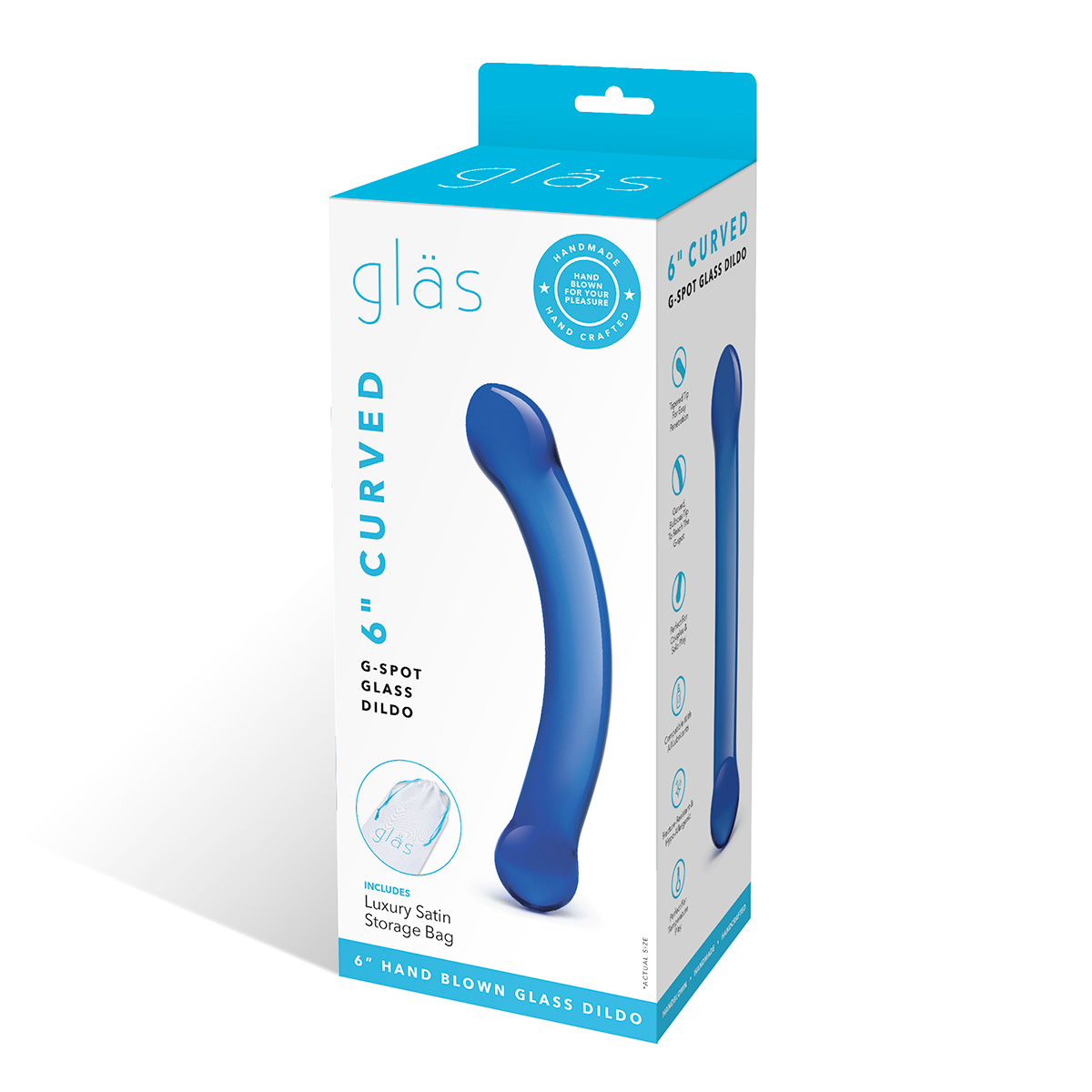Glas Стеклянный фаллос для точки G CURVED G-SPOT