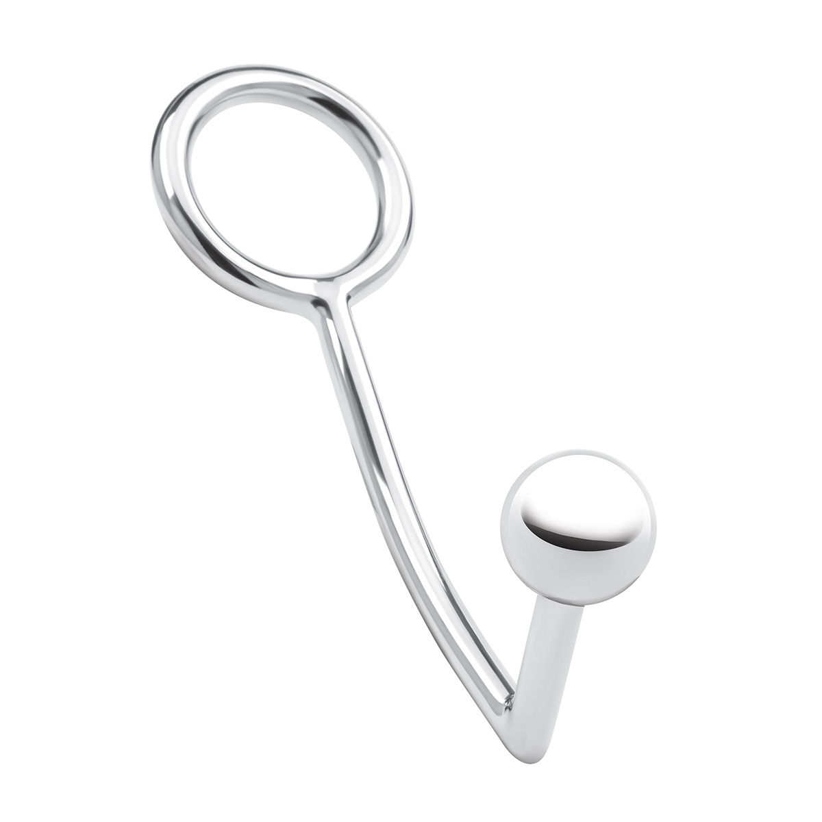 BlueLine Кольцо на пенис с анальным щаром Stainless Steel Anal Hook & Cock Ring