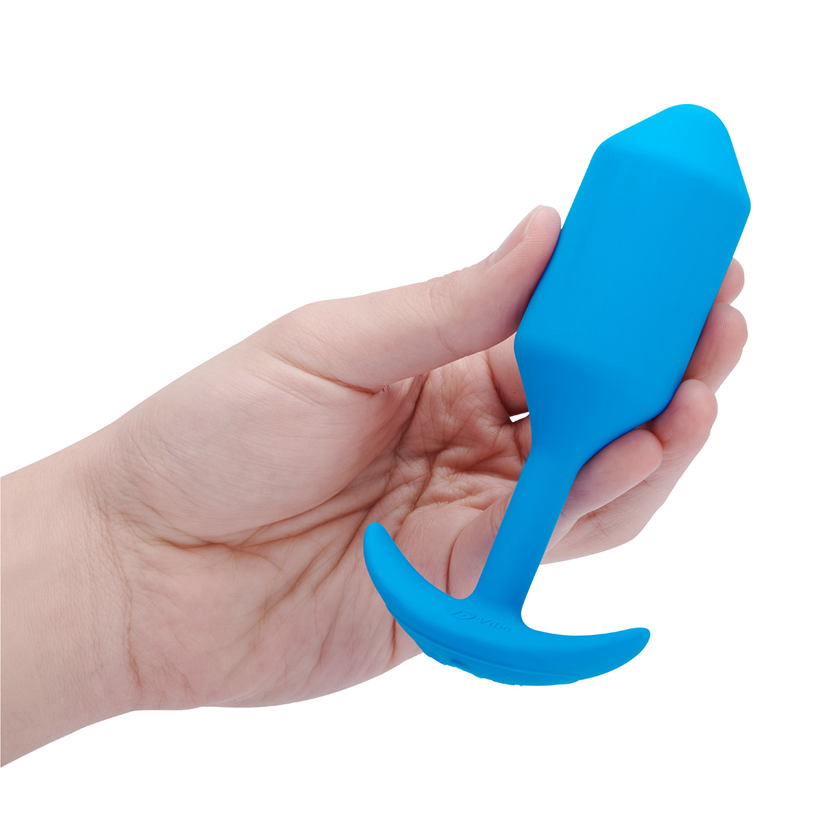 b-Vibe Профессиональная пробка для ношения с вибрацией голубая B-Vibe Vibrating Snug Plug 3