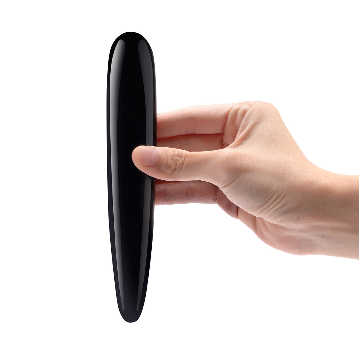 le WAND Массажер тонкий le WAND Crystal Slim Wand черный обсидиан
