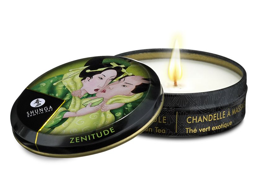 Массажное аромамасло в виде свечи, Exotic Green Tea, Зеленый чай, 30 мл