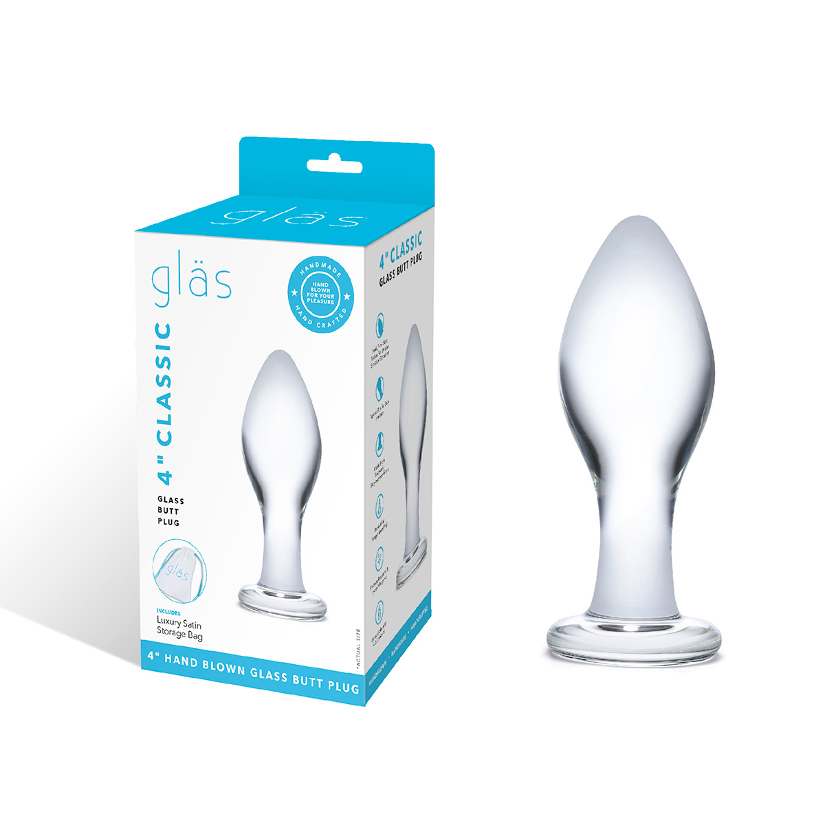 Glas Элегантная анальная пробка Classic Glass Butt Plug