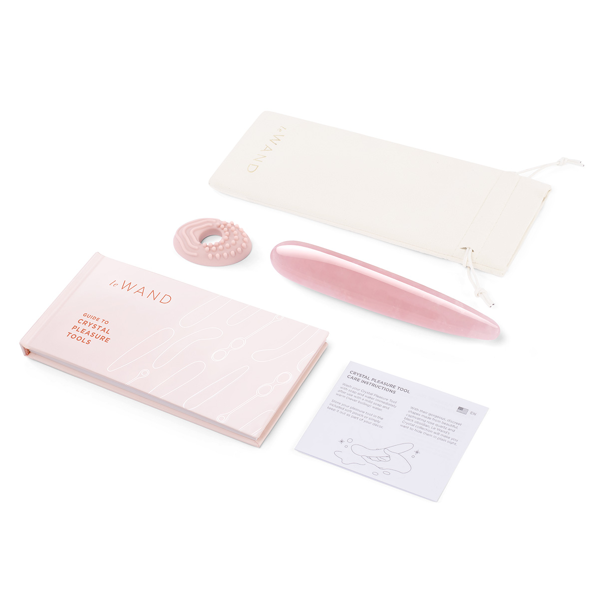 le WAND Массажер тонкий le WAND Crystal Slim Wand розовый кварц
