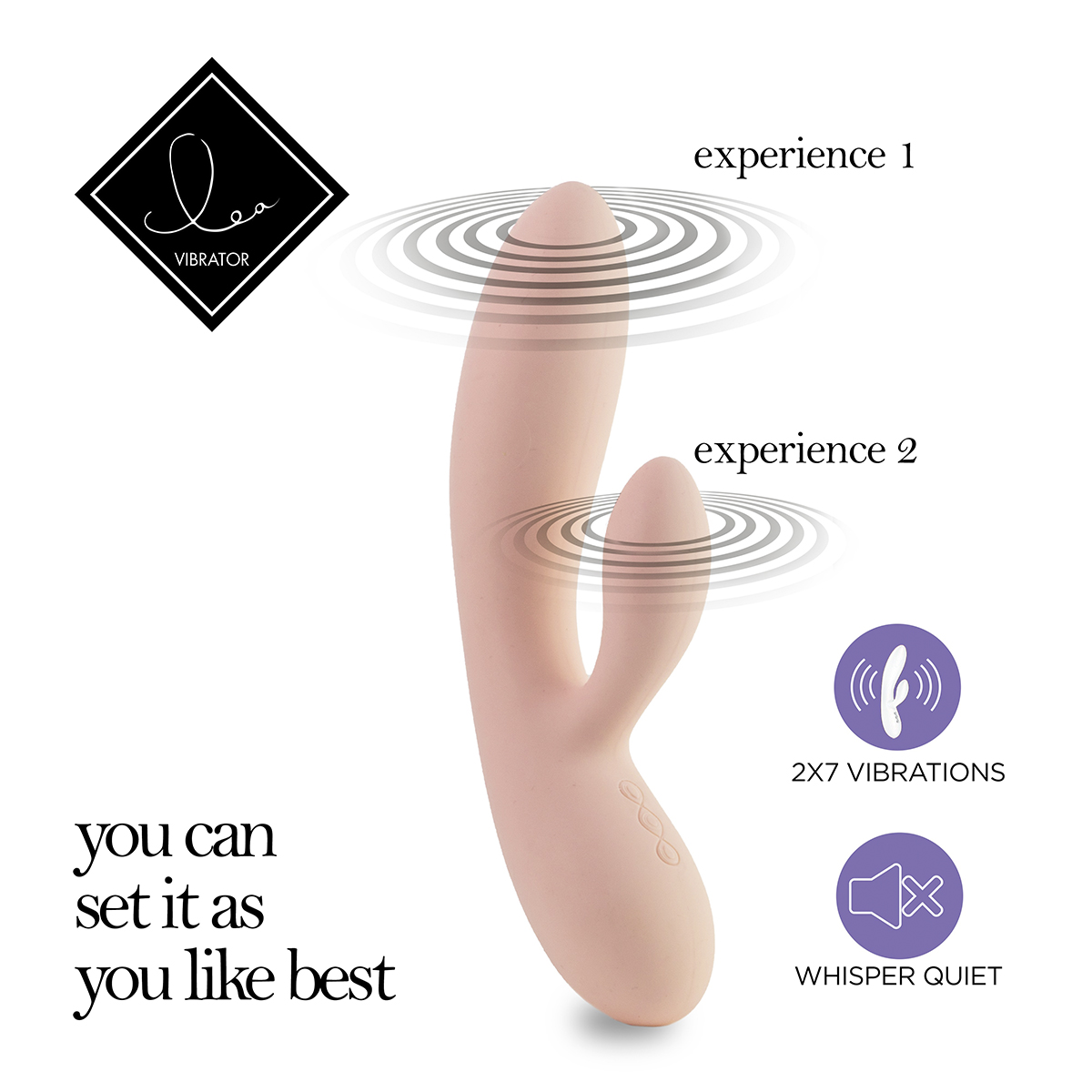 FeelzToys Вибромассажер с двумя независимыми моторами Lea Rabbit Vibrator Citrus